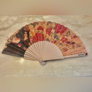 Spanish Floral Hand Fan with Artistic Design made in Spain.